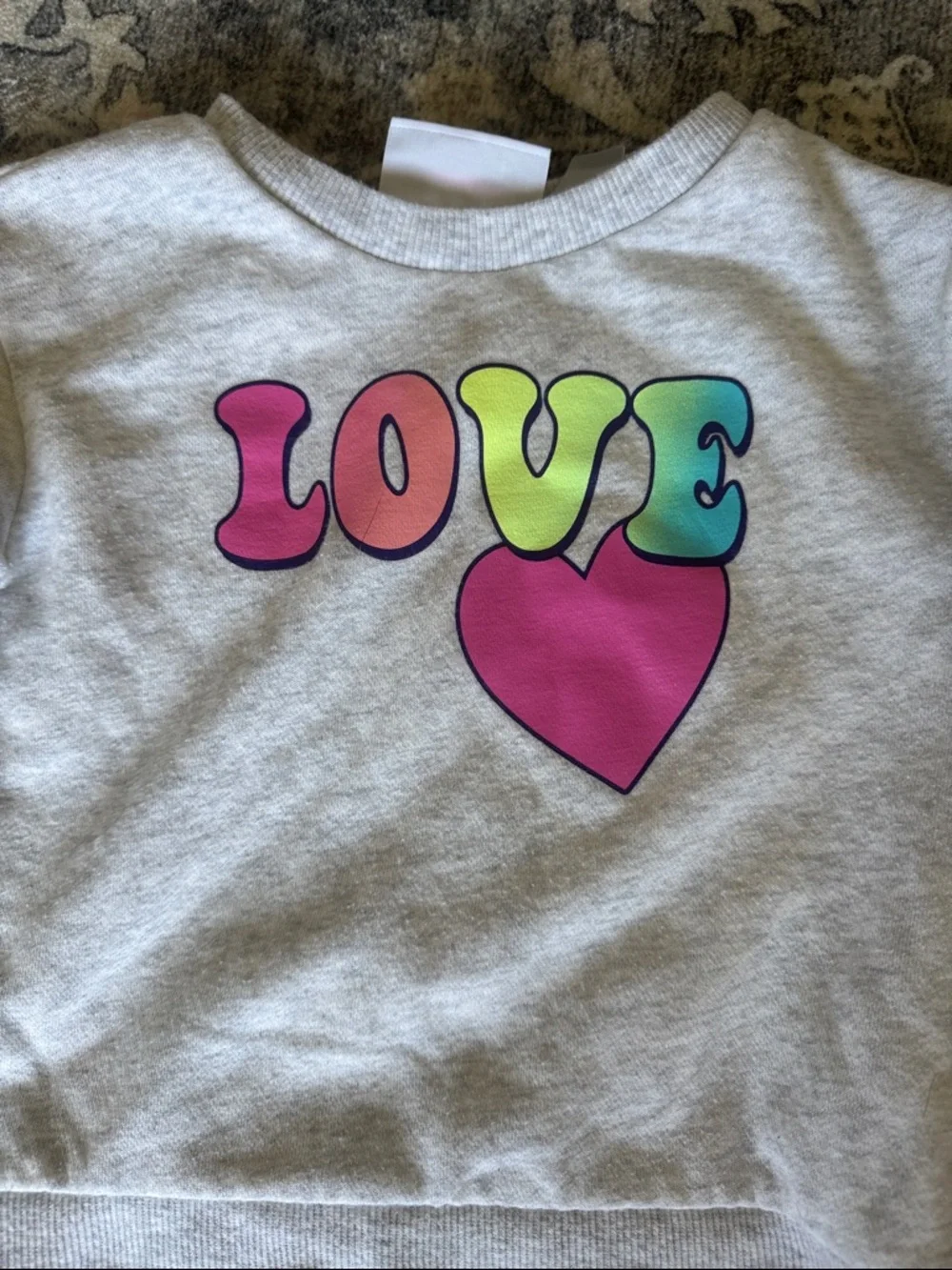 Toddler Grey 'Love' Sweatshirt and Joggers Set - Picture 4 of 5